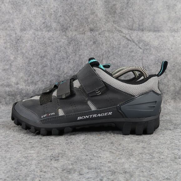 Bontrager Shoes Women 9.5 Cycling Race MTB Inform 3 Strap eSoles Spinning Grey - Picture 4 of 14